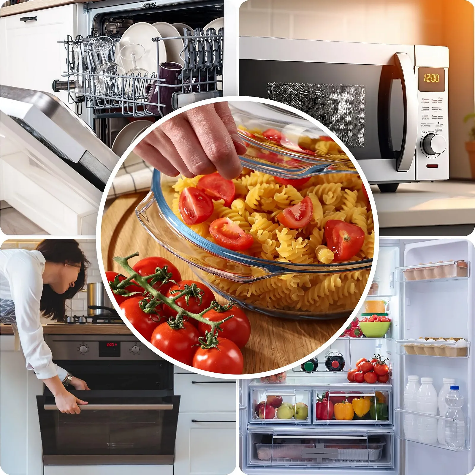 Скляна жаровня KADAX Acri з кришкою, прямокутна 5.8 л, фото №4