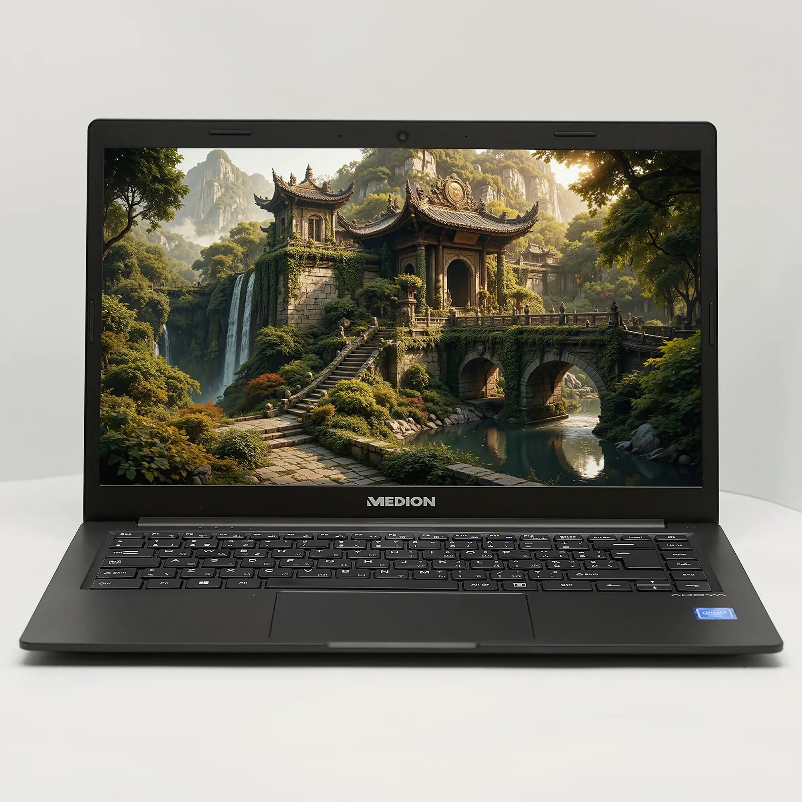 Ноутбук 14" Medion (Lenovo Group) Akoya E4251 | Чотириядерний Intel | RAM DDR4 4 ГБ | SSD 128 ГБ + eMMC 64 ГБ | Intel Graphics | Металевий корпус | Ультрабук | AKБ до 8 годин | Win10 б/в (5110), фото №1