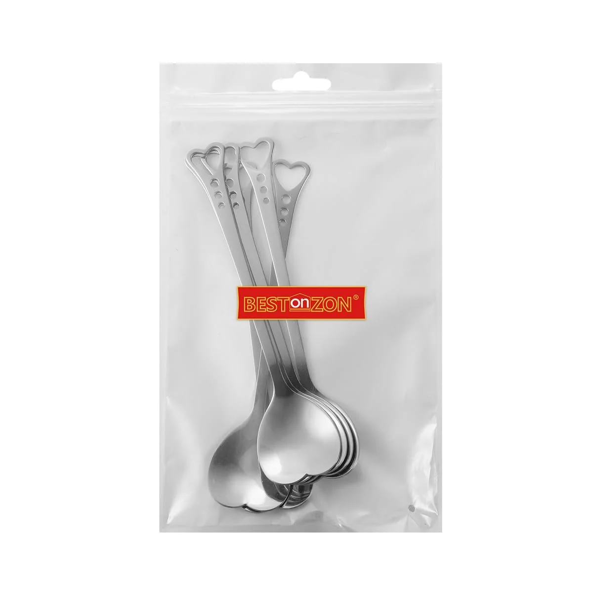 Ложка BESTonZON Серце з нержавіючої сталі, 6 шт, фото №6