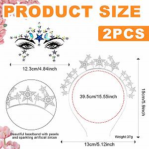 Женский обруч для волос Звезды Блестки synthetic.ua - Фото 1