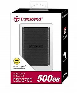 Зовнішній SSD-накопичувач Transcend ESD270C 500GB USB 3.1 Gen 2 Type C Black synthetic.ua - Фото 1