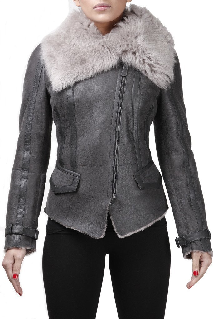Куртка Infinity Leather из натуральной овечьей шерсти Toscana, серая, фото №1