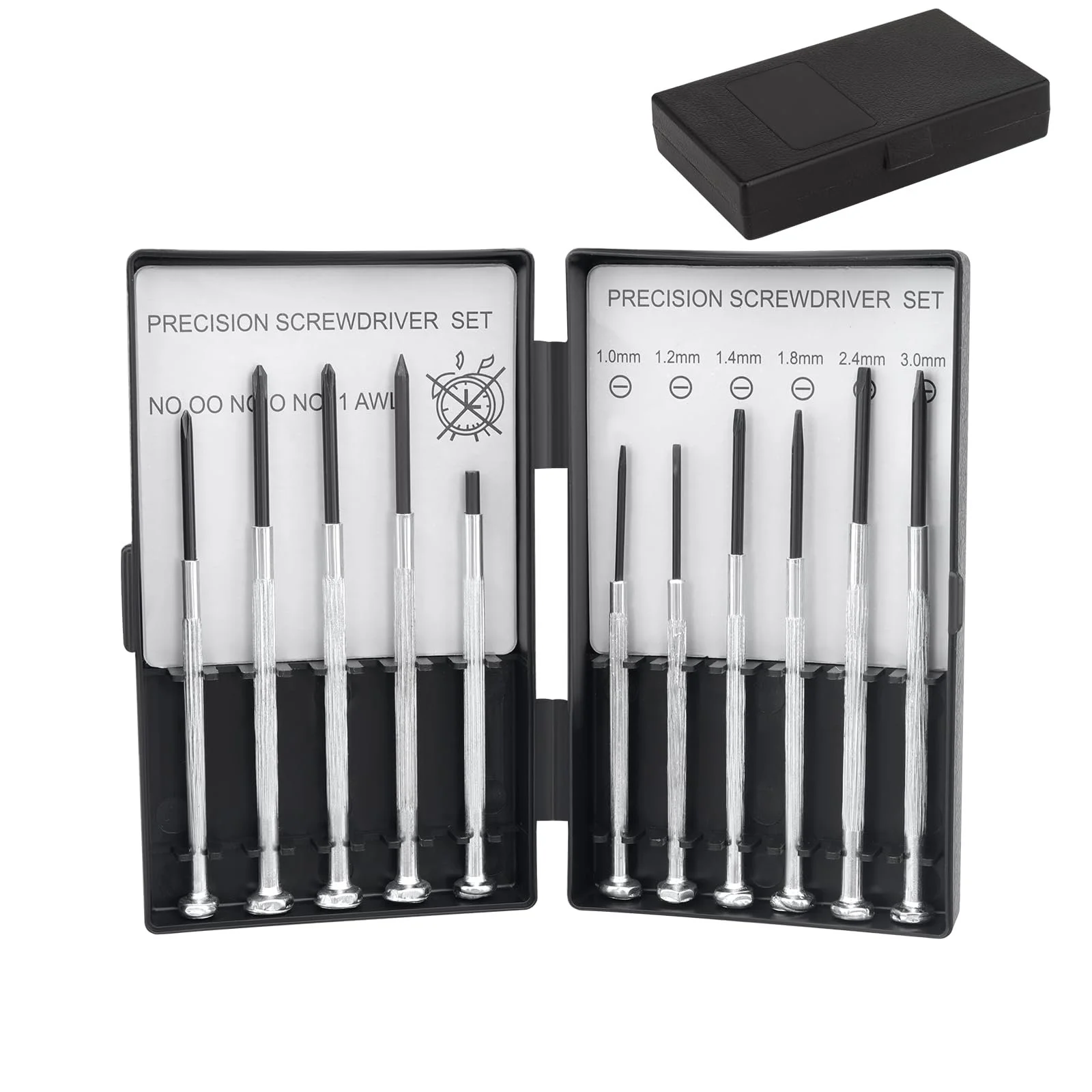Набір прецизійних викруток 11 в 1 для годинників та окулярів легована сталь, фото №1