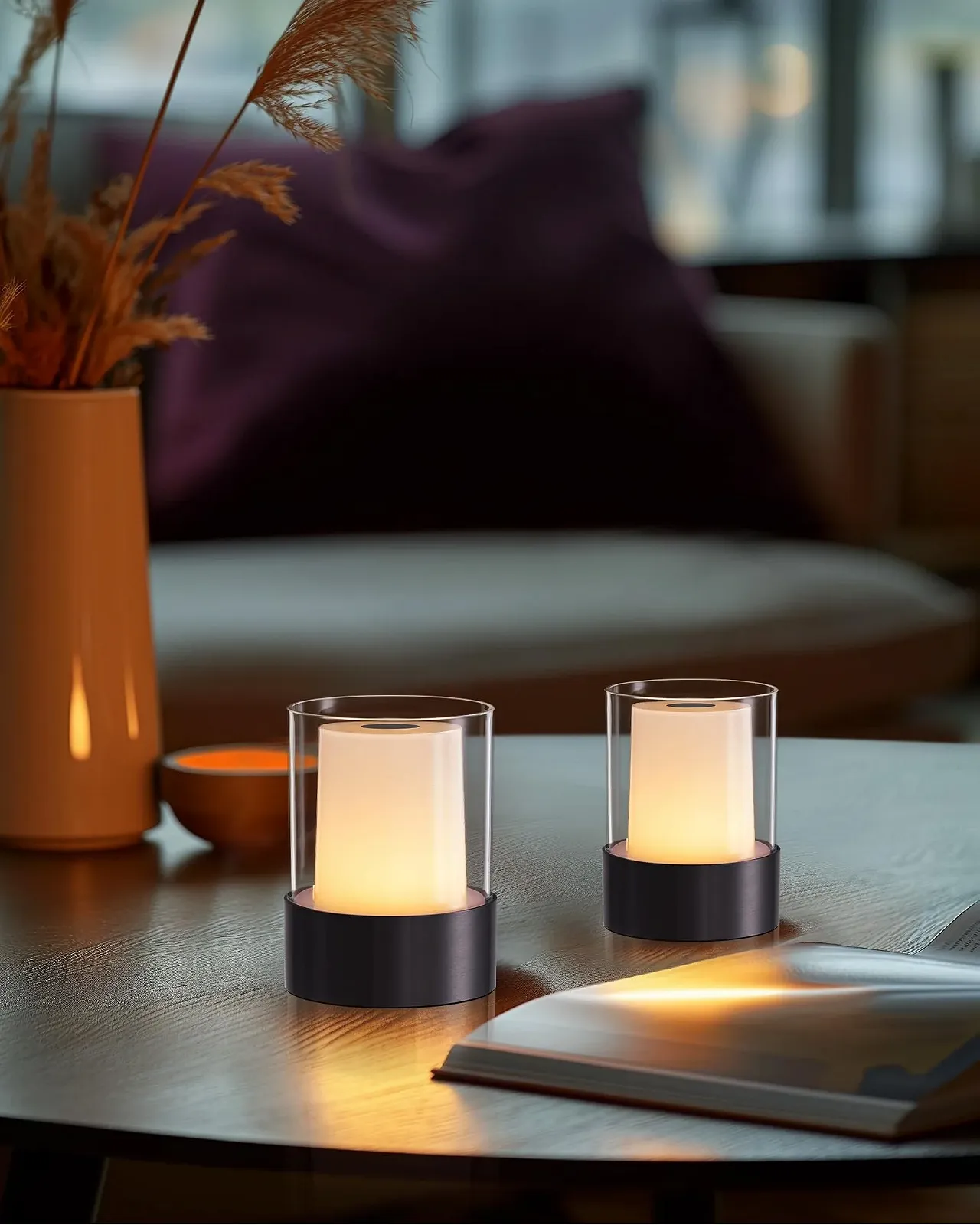 Настільна лампа VISDANFO LED Wireless Набір 2 шт. Сенсорна Акумуляторна Чорний, фото №9