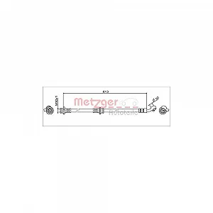 Гальмівний шланг METZGER GREENPARTS 4111946 для NISSAN, передній правий - Фото 1