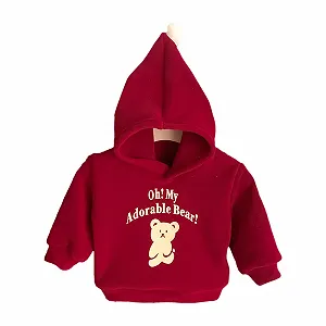 Худи для девочки, Рождественский худи с медведем, с длинными рукавами, повседневный пуловер - Фото 1