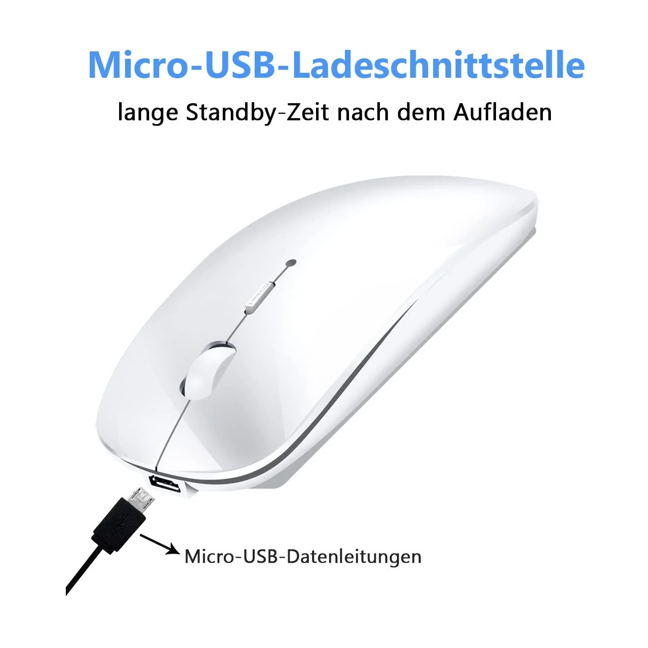 Миша LEAPEST Бездротова Bluetooth Біла, фото №3