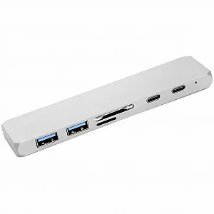 Купити Концентратор PowerPlant Type-C - HDMI 4K, USB 3.0, USB Type-C, SD, microSD (CA911684) - Фото 1 Концентратор PowerPlant Type-C - HDMI 4K, USB 3.0, USB Type-C, SD, microSD (CA911684) - Фото 1