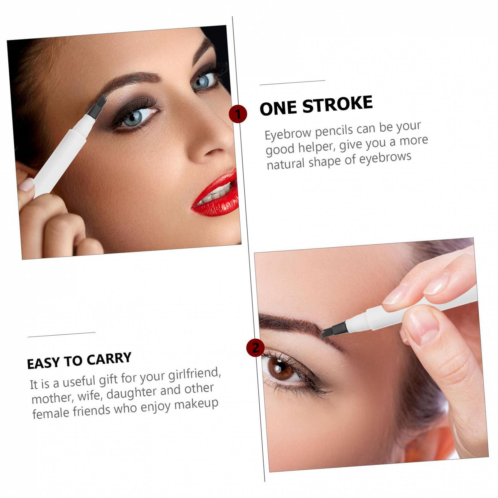 Олівець Beavorty 4 шт з чотирма наконечниками для брів та пензлика мікроблейдинг для брів кайал косметика для подорожей, фото №5 Олівець Beavorty 4 шт з чотирма наконечниками для брів та пензлика мікроблейдинг для брів кайал косметика для подорожей, фото №5