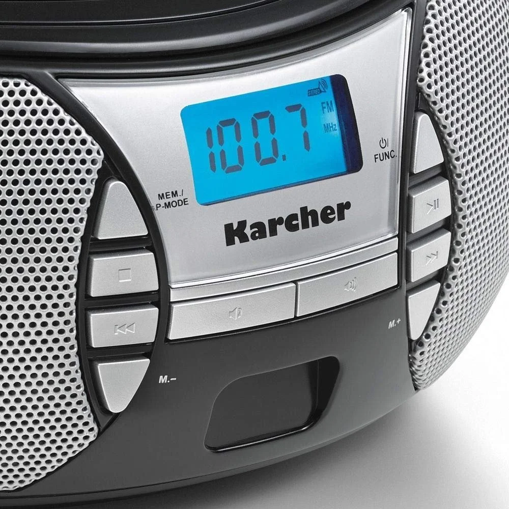 Портативний CD-радіоприймач Karcher RR 5025-B (FM-радіо, живлення від батареї/мережі, AUX-вхід) чорний, фото №3 Портативний CD-радіоприймач Karcher RR 5025-B (FM-радіо, живлення від батареї/мережі, AUX-вхід) чорний, фото №3