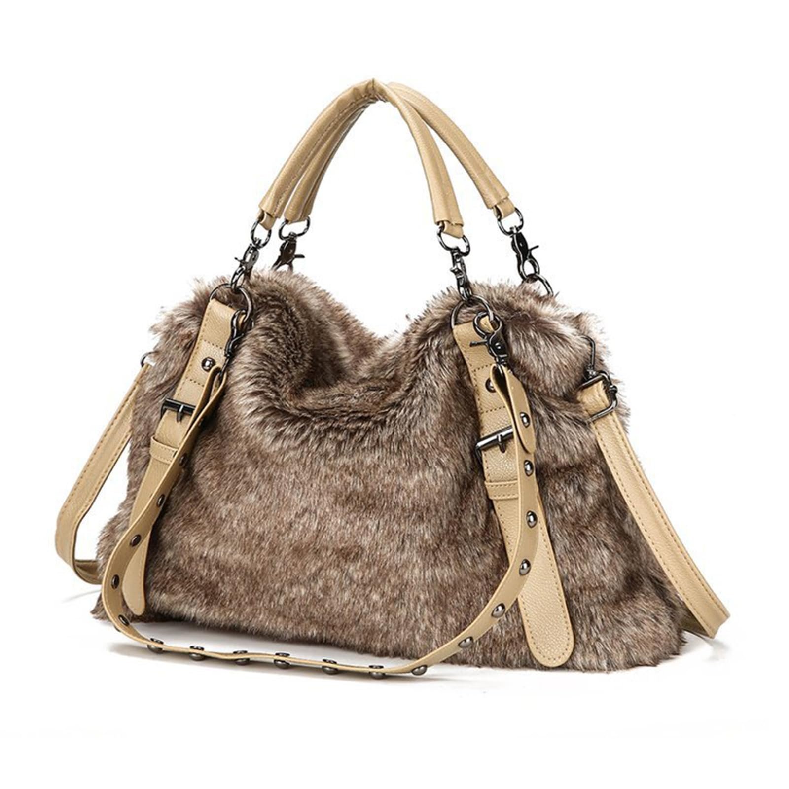 Большая Сумка-тоут NICOLE & DORIS из искусственного меха, плюшевая сумка для переноски, пушистая сумка через плечо, меховая сумка-шоппер для покупок, путешествий и работы, фото №1 Большая Сумка-тоут NICOLE & DORIS из искусственного меха, плюшевая сумка для переноски, пушистая сумка через плечо, меховая сумка-шоппер для покупок, путешествий и работы, фото №1