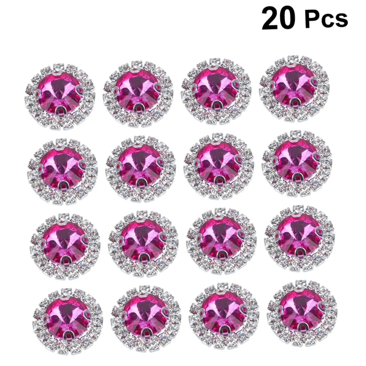 Стрази Круглі TEHAUX 20 шт. Рожевий, фото №7