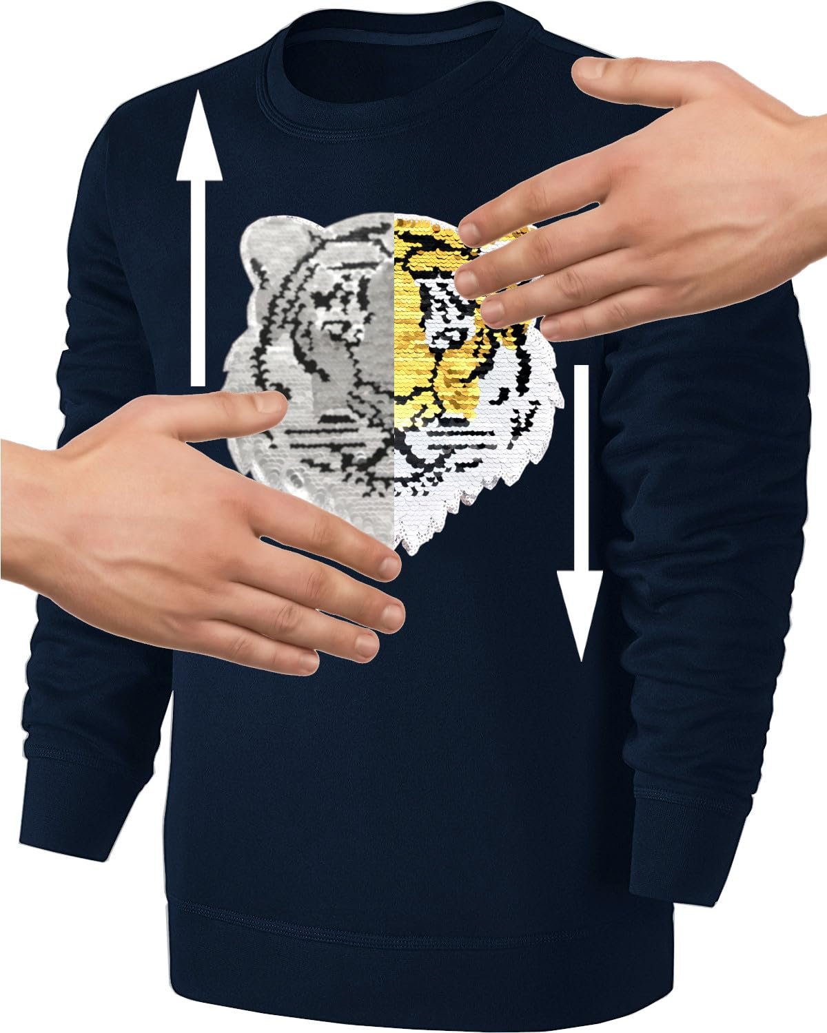 Толстовка з реверсивними паєтками Blackshirt Company Tiger, фото №3