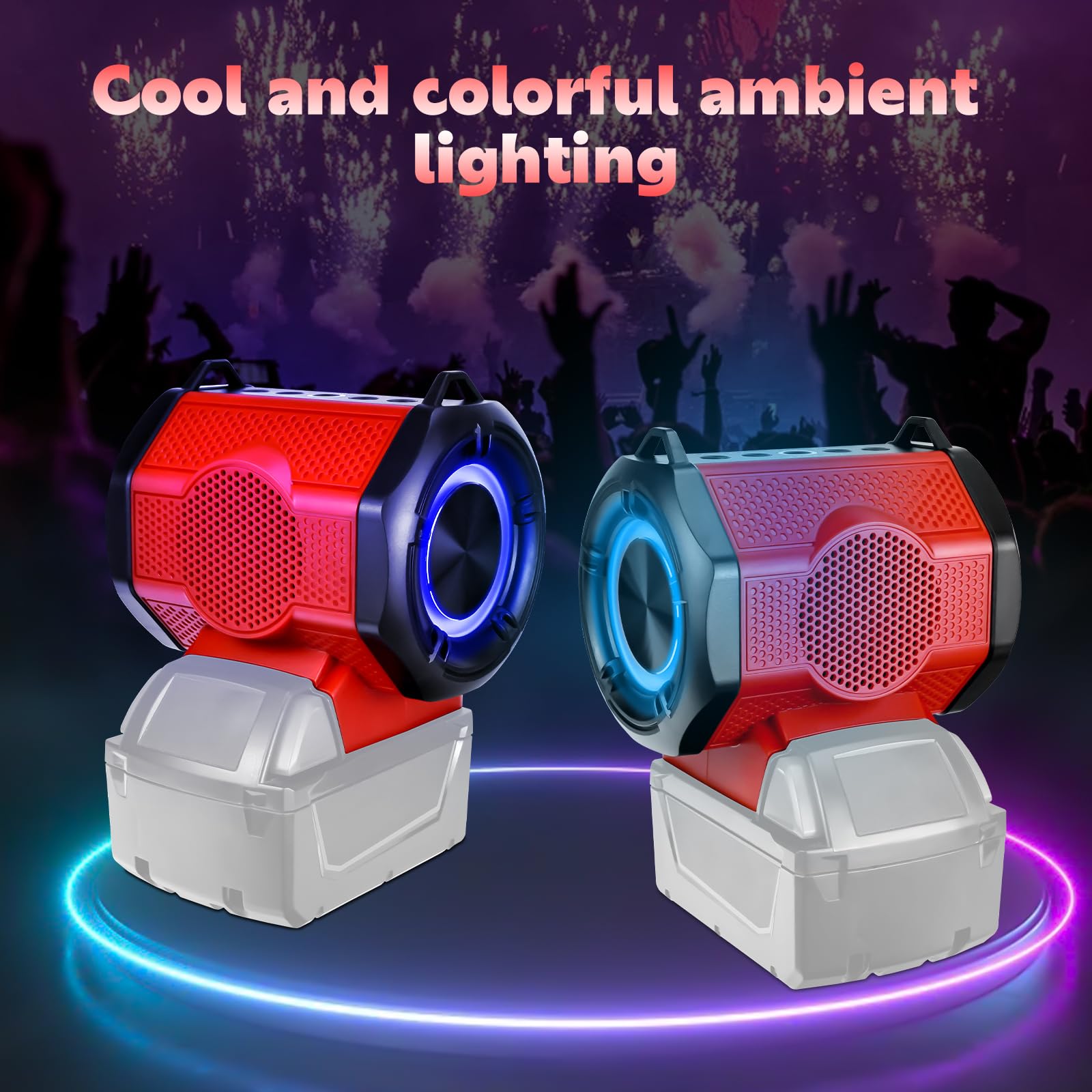 Bluetooth динамик Chengsuwei Milwaukee 18V-20V для улицы всепогодный с ремешком для легкой переноски, фото №7 Bluetooth динамик Chengsuwei Milwaukee 18V-20V для улицы всепогодный с ремешком для легкой переноски, фото №7