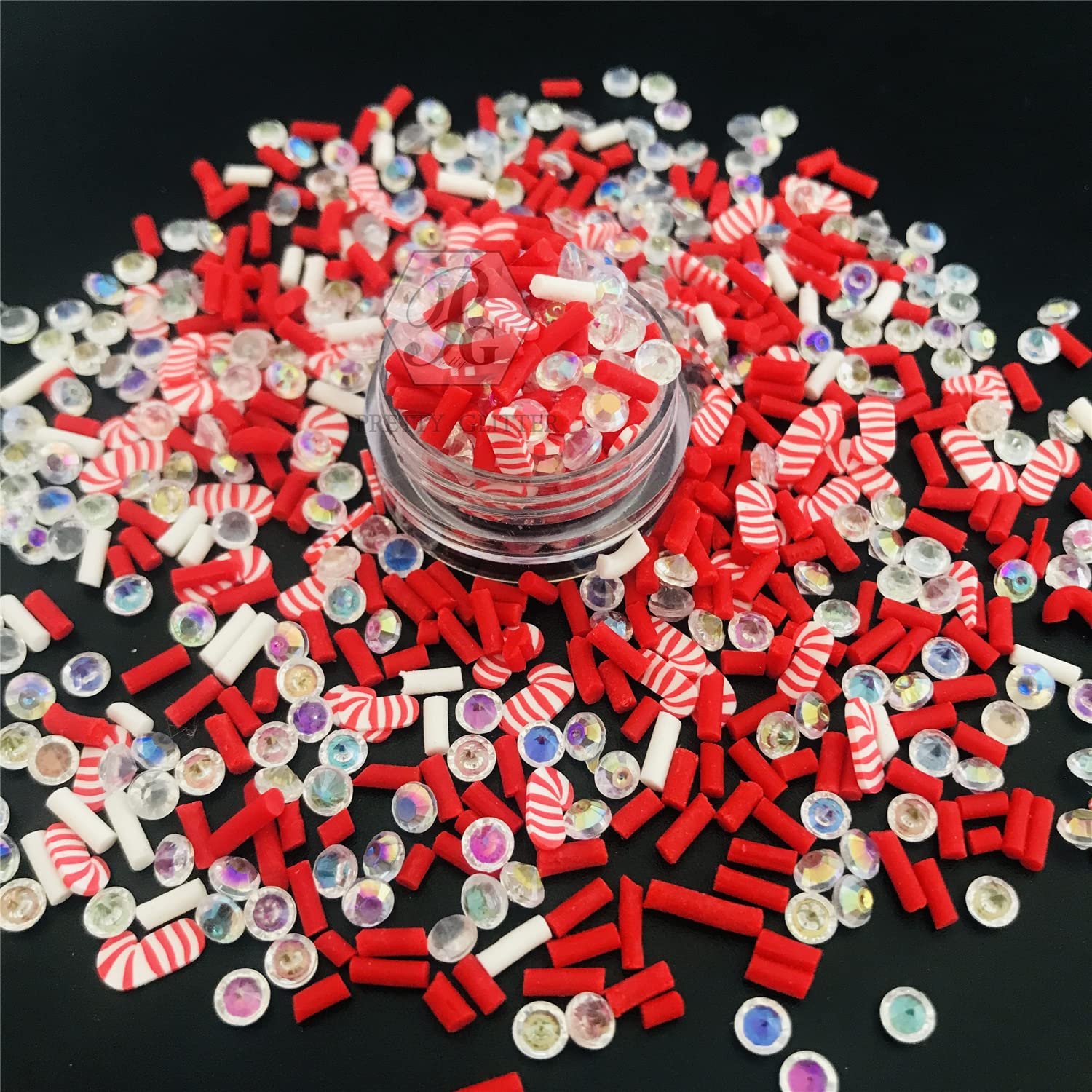 Украшения для ногтей Рождественские палочки Микс Диски Полимерная мягкая глина для дизайна ногтей и рукоделия XRT-W04, фото №4