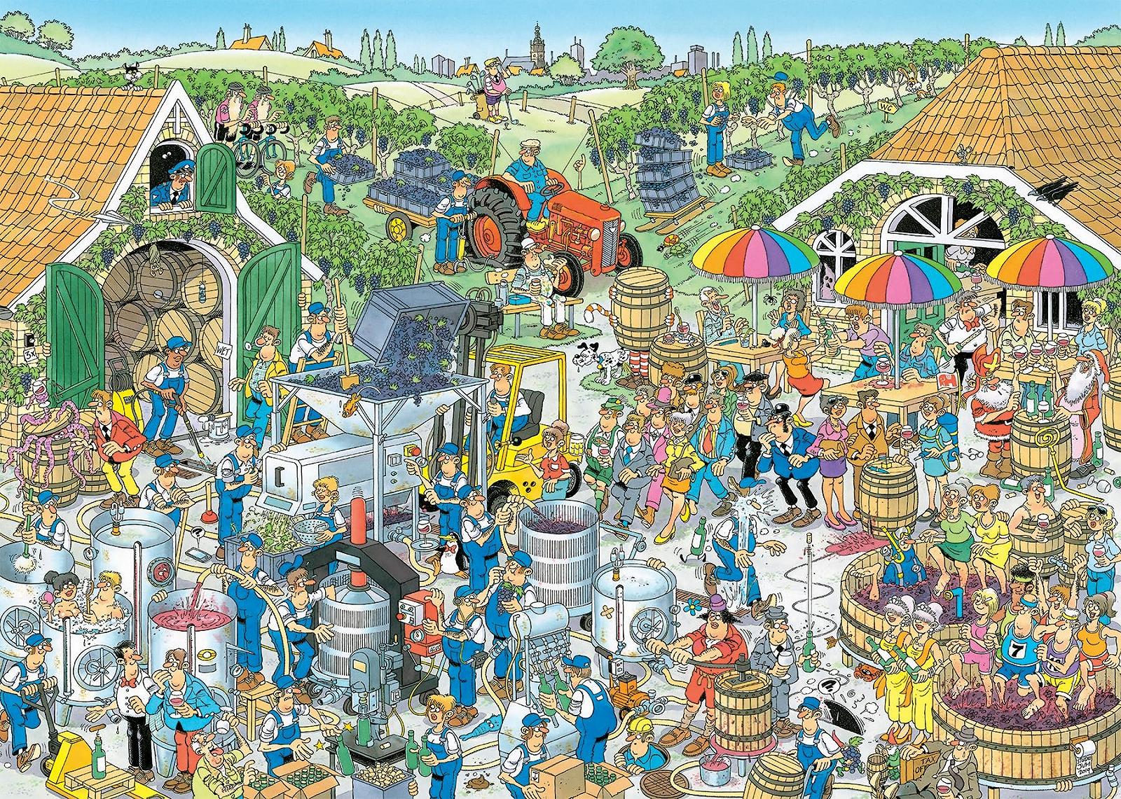 Пазл Jan Van Haasteren The Vineyard 1000 деталей 100% перероблений картон Jumbo, фото №3 Пазл Jan Van Haasteren The Vineyard 1000 деталей 100% перероблений картон Jumbo, фото №3