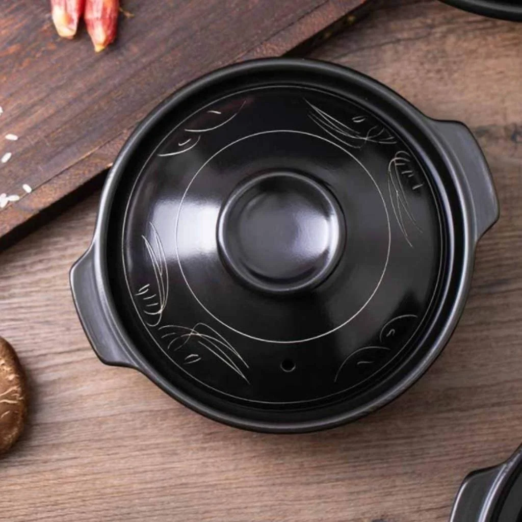 Гусятниця для запікання керамічна з кришкою кругла жаростійка, фото №4