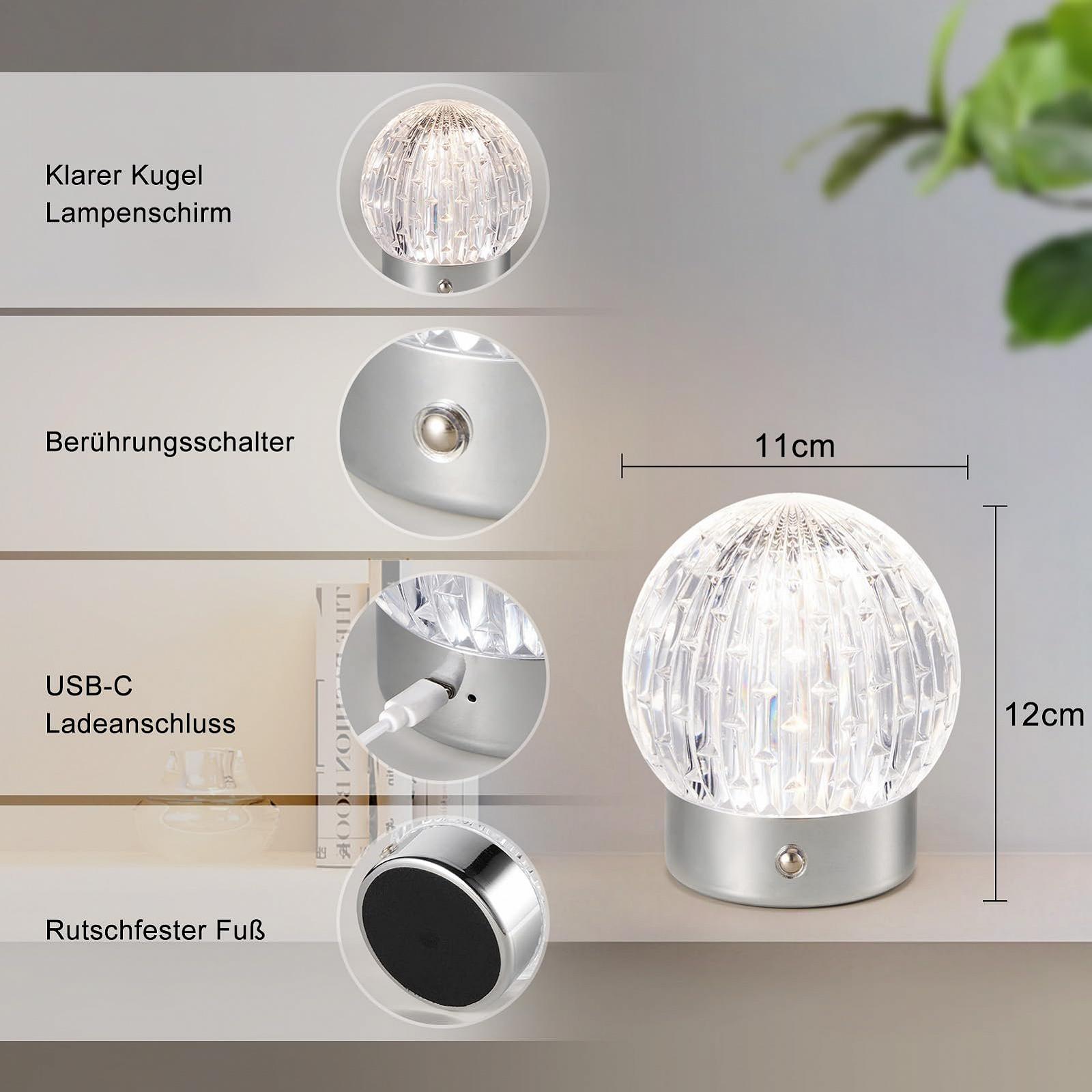 Настільна лампа HARPER LIVING LED акумуляторна сенсорна 3 кольори регульована яскравість, фото №4