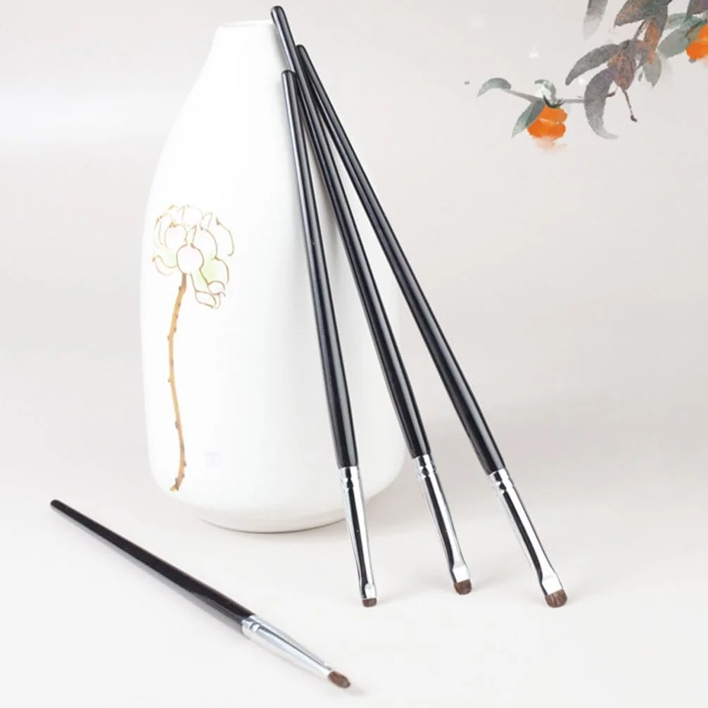 Косметичні пензлі Healvian Eyeliner-Pinsel-Set 4-Teilig Ultradünn, фото №4