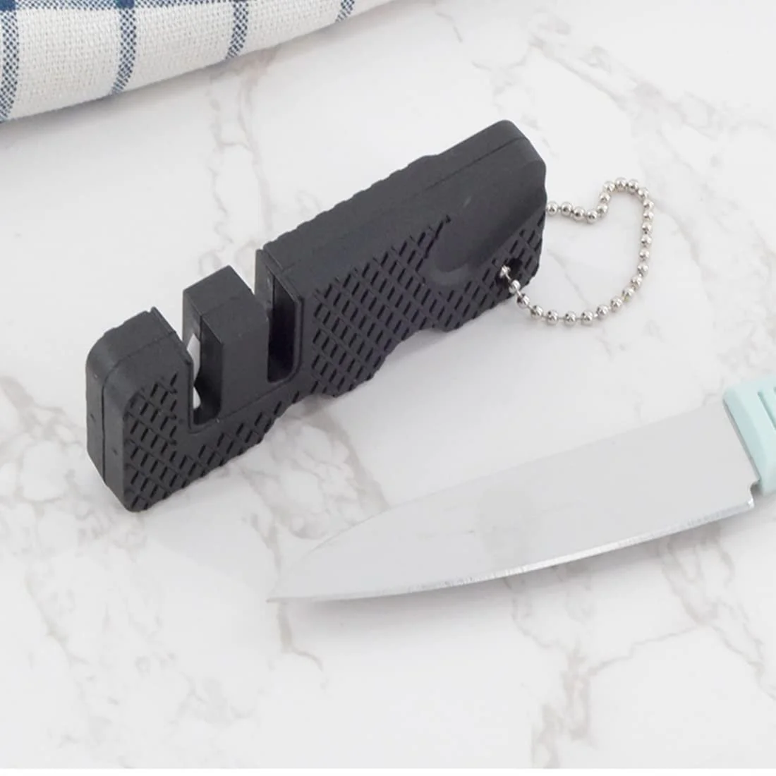 Точилка для ножей ручная Tomedeks 2 штуки компактная для грубой и тонкой заточки, фото №6