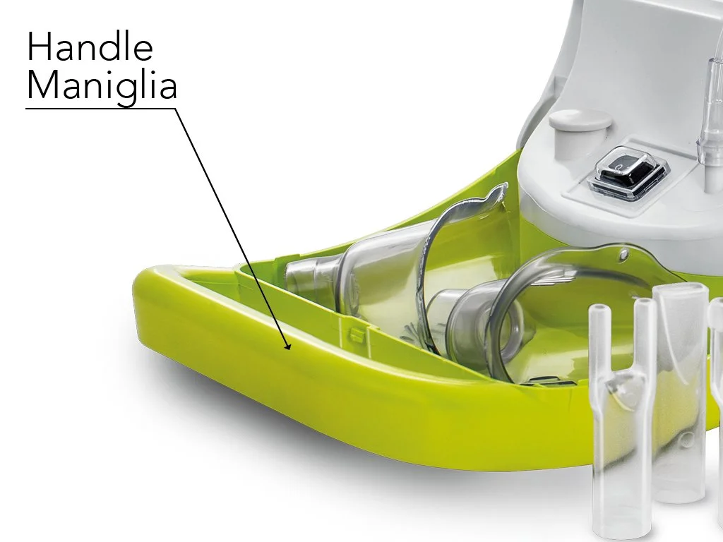 Компресорний інгалятор Norditalia Meganeb Plus / 1.0 Бар / 0.2 - 0.62 мл/хв / 2.8-7.0 мкм / Білий-Зелений, фото №3 Компресорний інгалятор Norditalia Meganeb Plus / 1.0 Бар / 0.2 - 0.62 мл/хв / 2.8-7.0 мкм / Білий-Зелений, фото №3