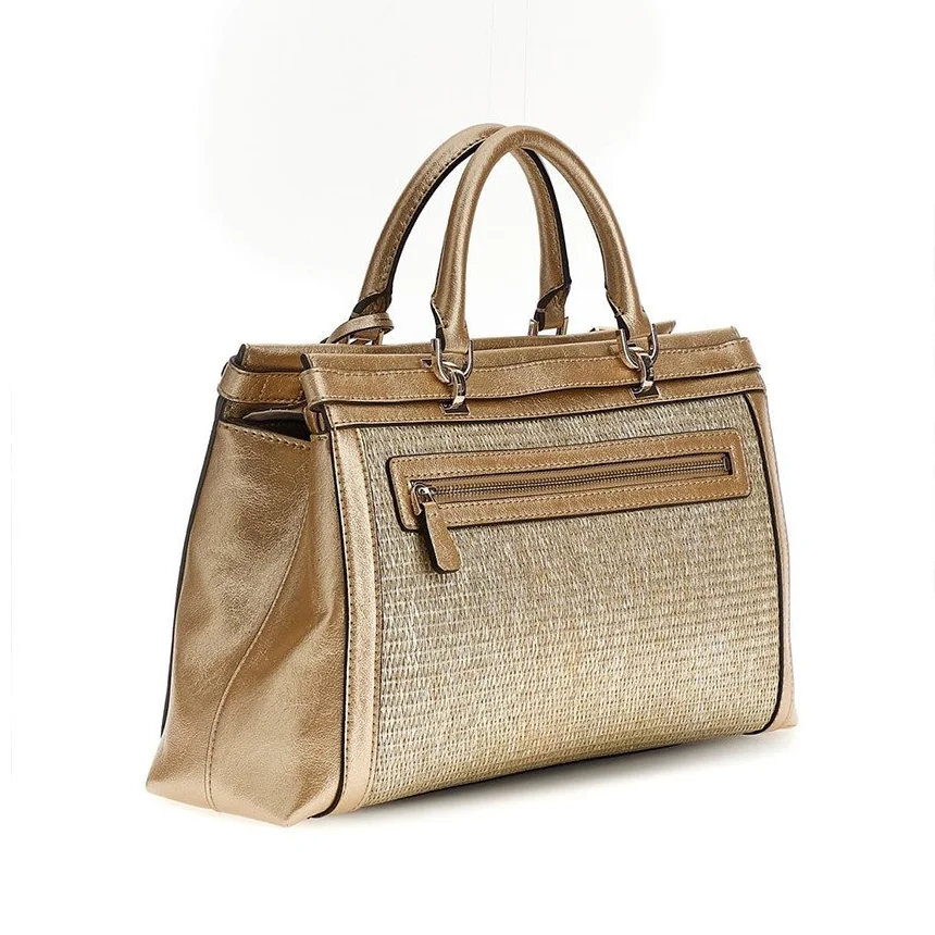 Женская сумка Guess - Sestri Luxury Satchel Золотистый, фото №2