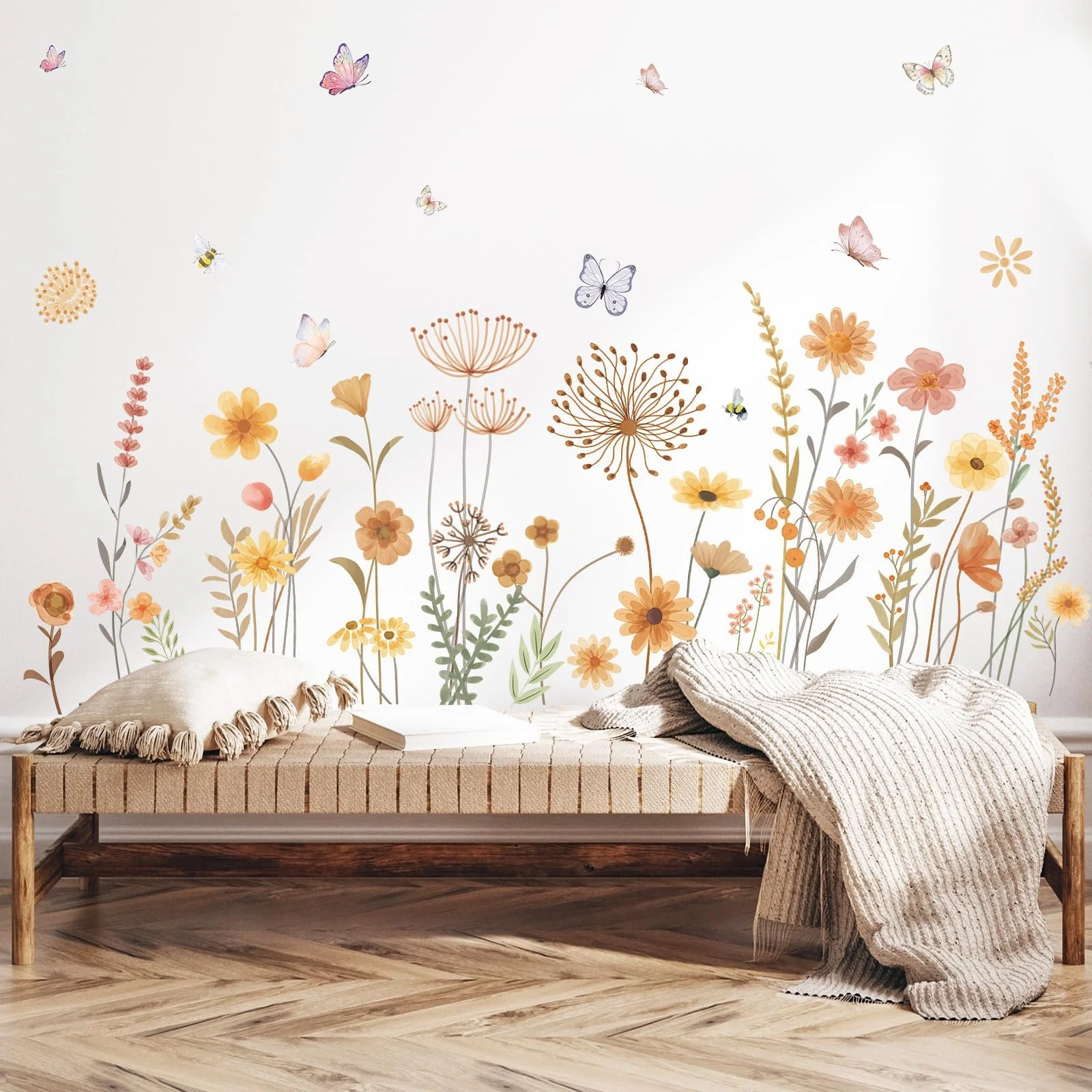 Наклейка на стіну SHUCHING Boho Flowers Wild Flowers Self-Adhesive, фото №1 Наклейка на стіну SHUCHING Boho Flowers Wild Flowers Self-Adhesive, фото №1