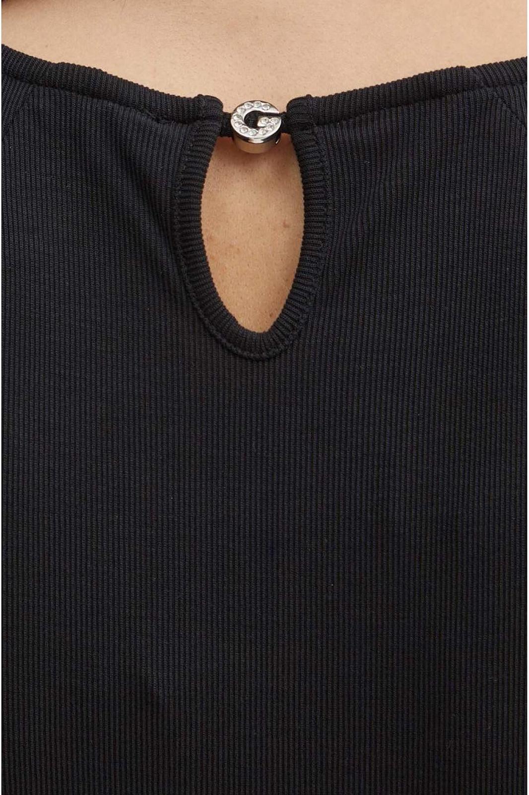 Жіночий топ GUESS - Elis Drape Top - Чорний - S, фото №4