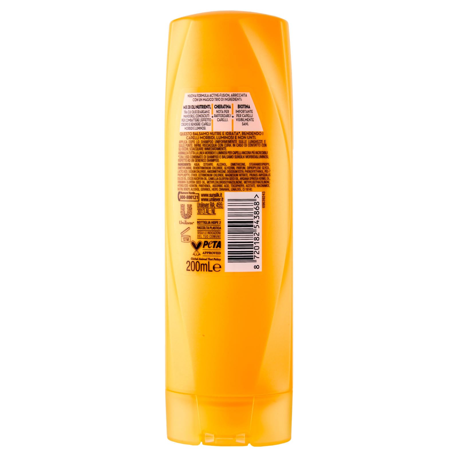 Кондиціонер Sunsilk Soft & Bright для сухого та тьмяного волосся, зволожуючий з кератином і біотином, аргановою олією та мигдальною олією, 5 x 200 мл, фото №2