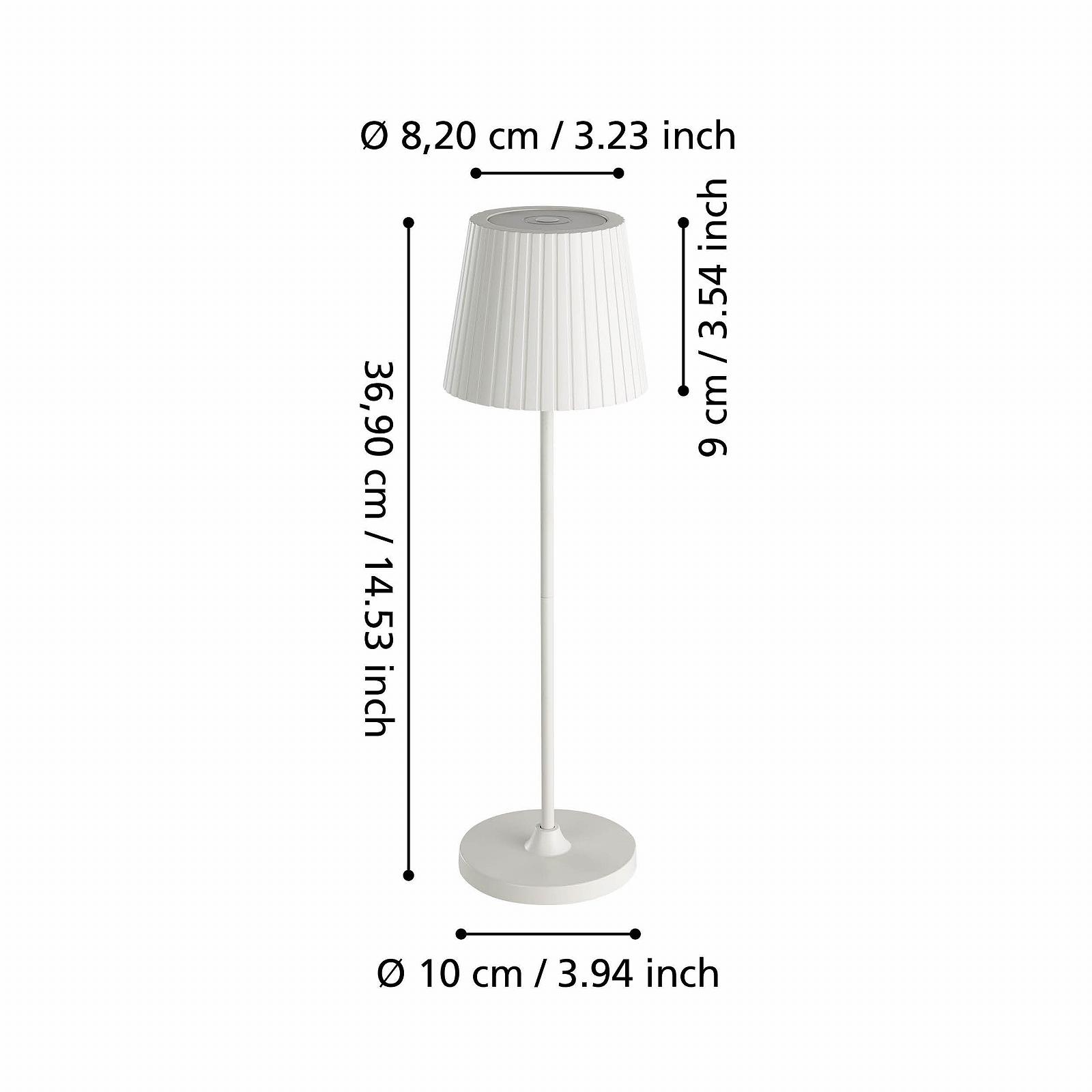 Настільна лампа LED EGLO Cabozo Outdoor IP44 бездротова USB біла, фото №4