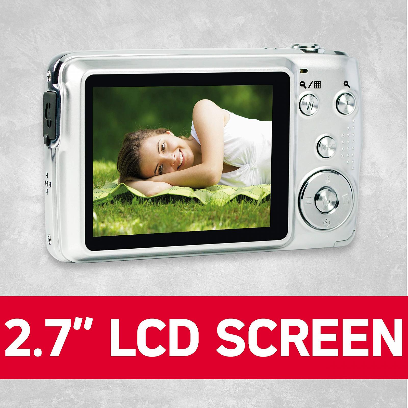 Компактная камера AGFA PHOTO Realishot DC8200, 18 Мп, Full HD видео, 2.7-дюймовый ЖК-экран, 8-кратный оптический зум, литиевая батарея и SD-карта 16 ГБ - Серебристый, фото №5