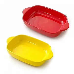 Форми для запікання лазаньї керамічні прямокутні з ручками 2 шт 9 x 5 дюймів - Фото 1
