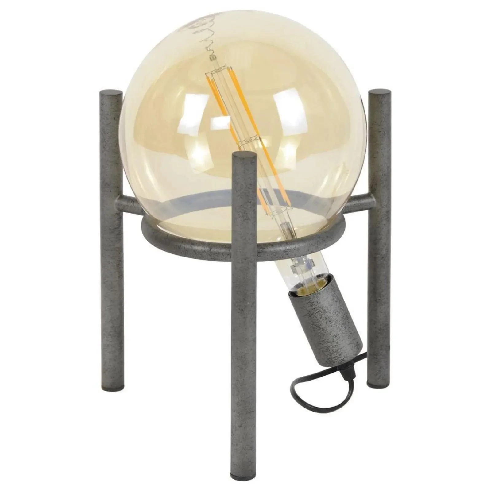 Настільна лампа famlights Alisa Industrial Метал Срібляста, фото №3