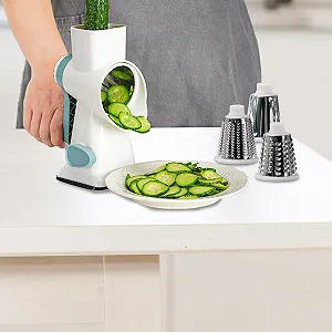 Ручная овощерезка-терка с прессом для чеснока для картофеля, моркови для дома, ресторана, кухни. synthetic.ua - Фото 1