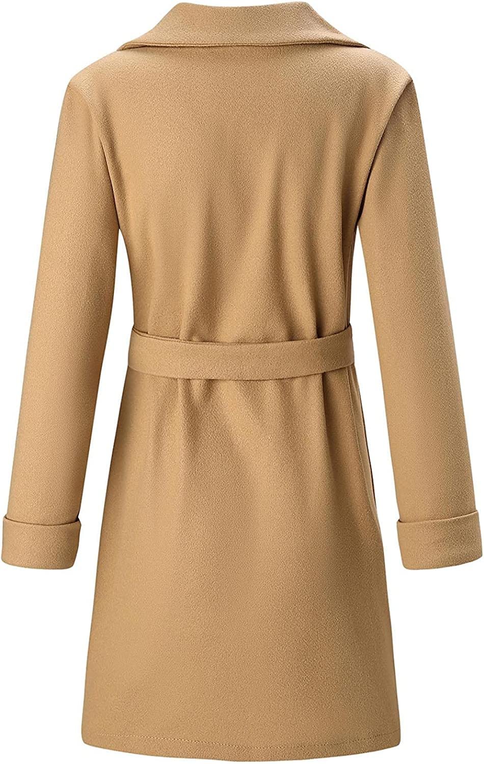 Тренч Vagbalena Вовна Зима Осінь Мода З вилогами Пальто Довга, фото №4 Тренч Vagbalena Вовна Зима Осінь Мода З вилогами Пальто Довга, фото №4