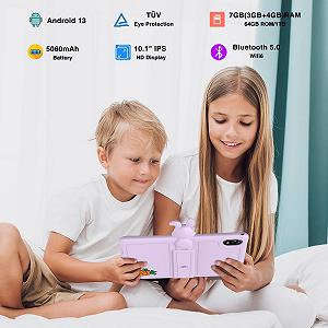 Планшет 10.1" DOOGEE U9 Kid 3/64Gb 4 ядра Android 14 5060 mAh Фіолетовий synthetic.ua - Фото 1