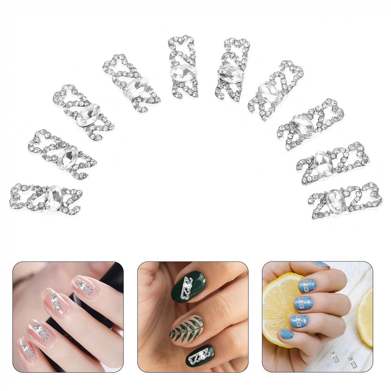 Подвески Healvian для ногтей 20 шт 2023, декоративные подвески для ногтей, стразы для ногтей, аксессуары для ногтей, украшения для маникюра, деликатные шармы для ногтей, фото №7