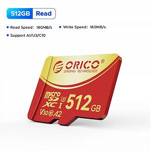 Карта памяти Orico 512 ГБ microSDXC UHS-I U3 V30 A2 4K synthetic.ua - Фото 1