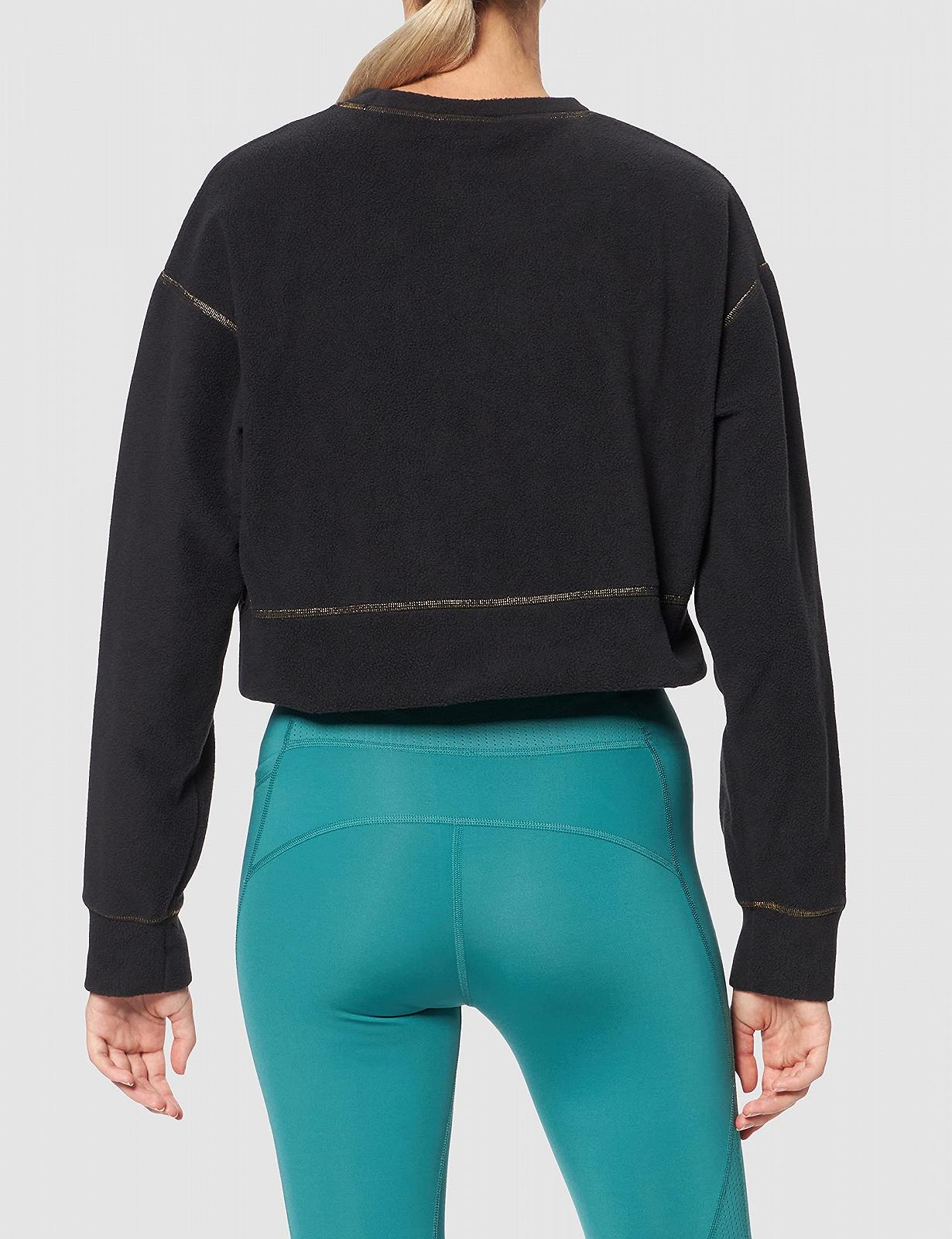 Толстовка Nike W NK ICNCLSH FLC THRMA TOP GD Черный/Золотистый металлик, фото №4