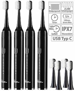 Звукова зубна щітка newgen medicals SZB-300 25,000 Hz 5 режимів IPX7 USB synthetic.ua - Фото 1