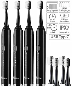 Звукова зубна щітка newgen medicals SZB-300 25,000 Hz 5 режимів IPX7 USB synthetic.ua - Фото 1