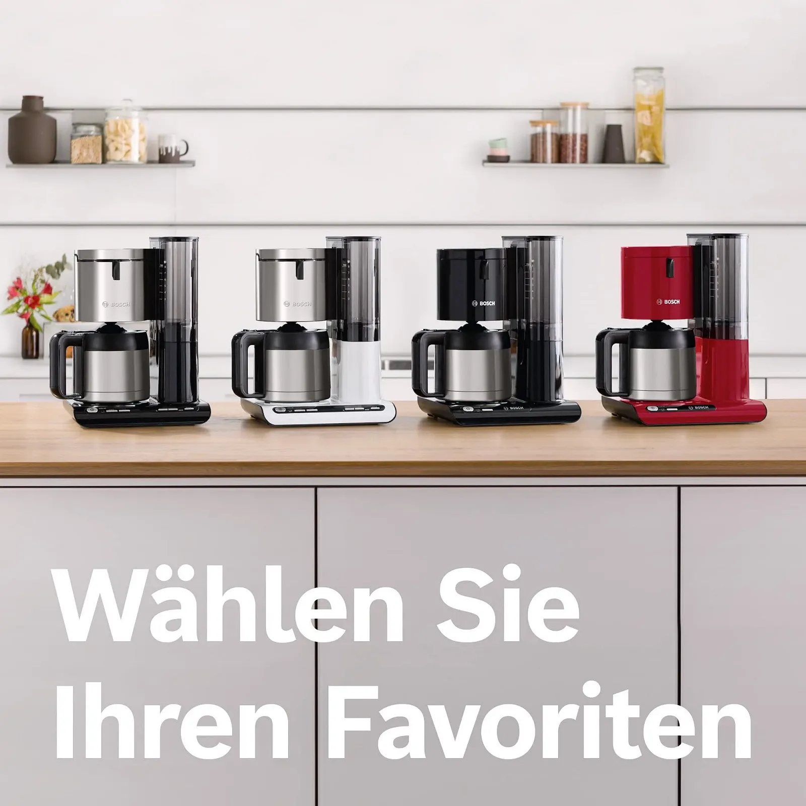 Капельная кофеварка Bosch Styline TKA8A054 1,1 л 1100 Вт Красная, фото №5