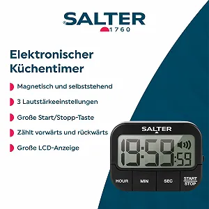 Кухонный таймер Salter 355 BKXCDU пластиковый магнитный LCD synthetic.ua - Фото 1