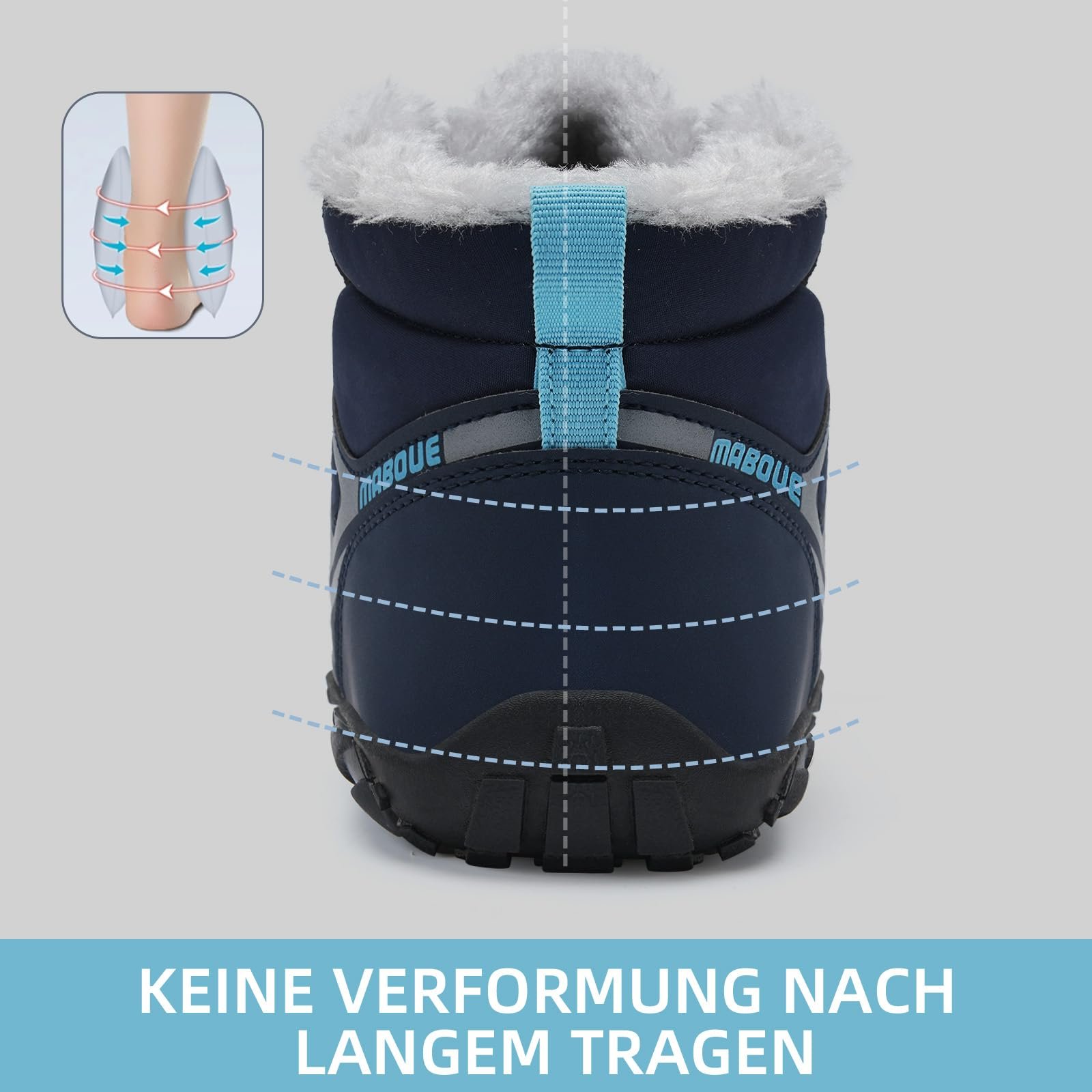 Черевики Mabove зимові для бігу по пересіченій місцевості чоловічі та утеплені, фото №6 Черевики Mabove зимові для бігу по пересіченій місцевості чоловічі та утеплені, фото №6