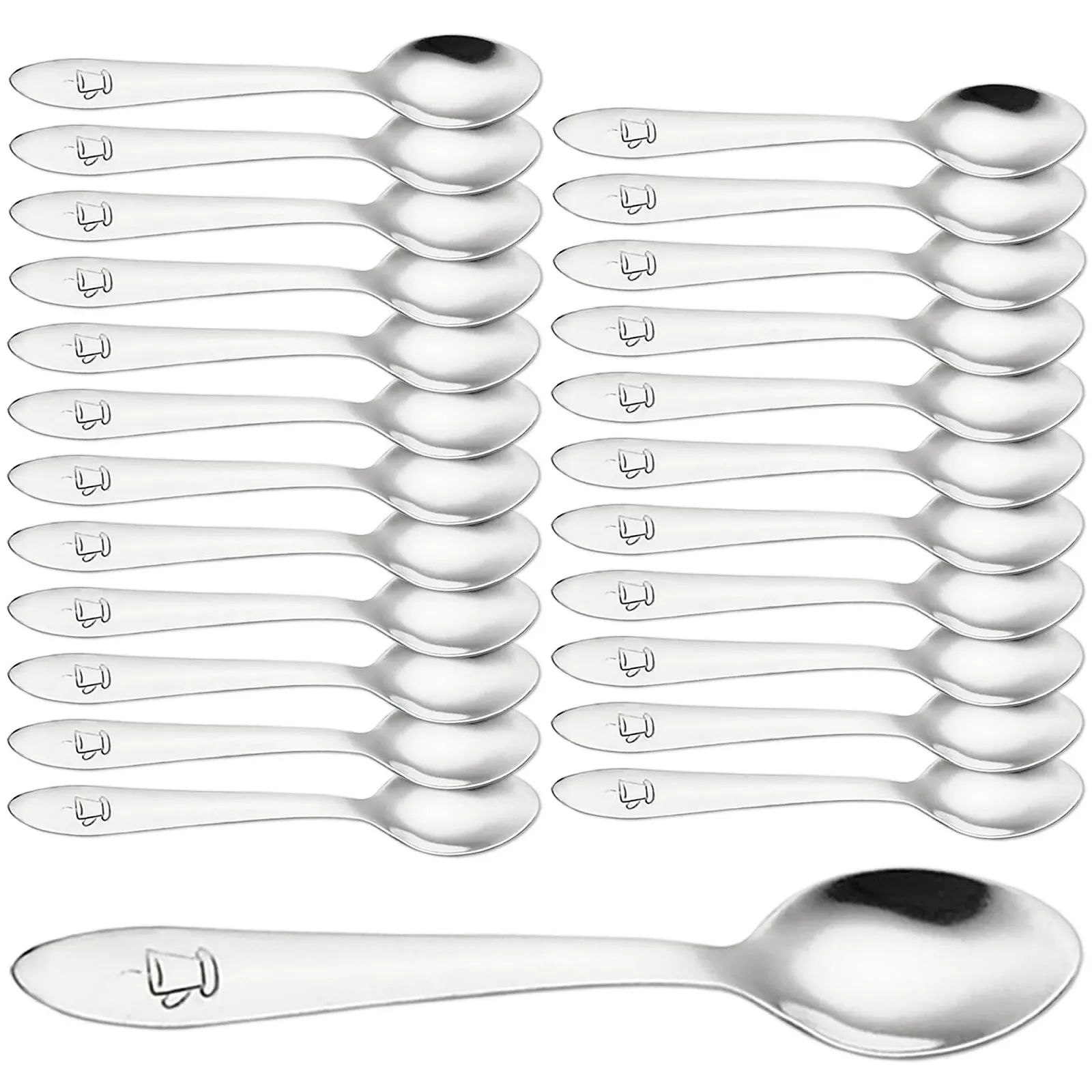 Ложки для еспресо Маленькі з нержавіючої сталі 24 шт 10 cm, фото №1