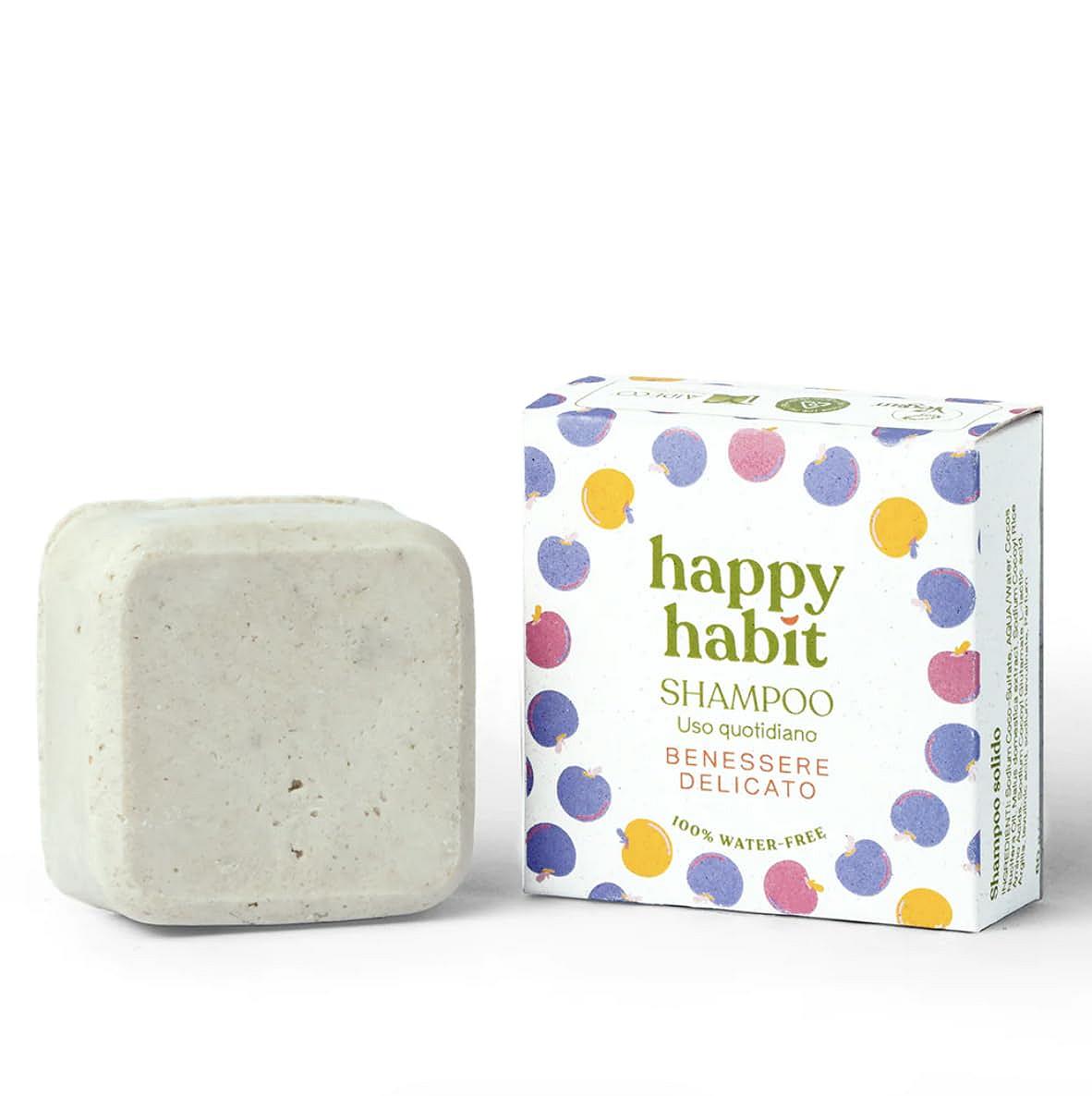 Шампунь Happy Habit Gentle Wellness Ursolic Acid Зміцнювальний Ефект Пластик Веган 60 г, фото №1