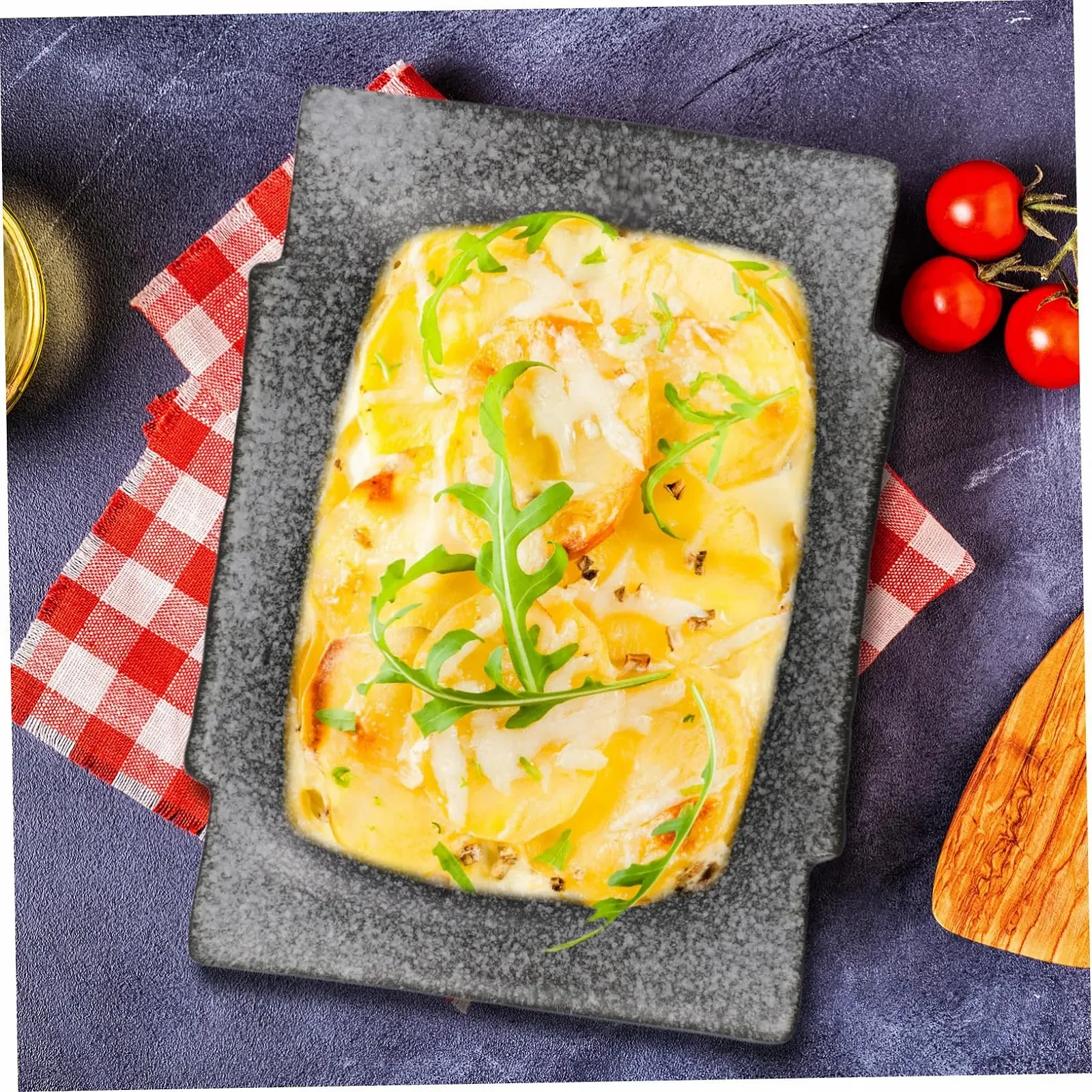 Форма для запекания Cabilock японский стиль керамическая прямоугольная с ручками термостойкая глубокая, фото №6