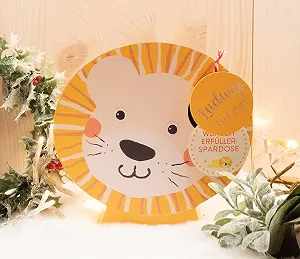 Скарбничка дерев'яна Лев дитяча - Фото 1