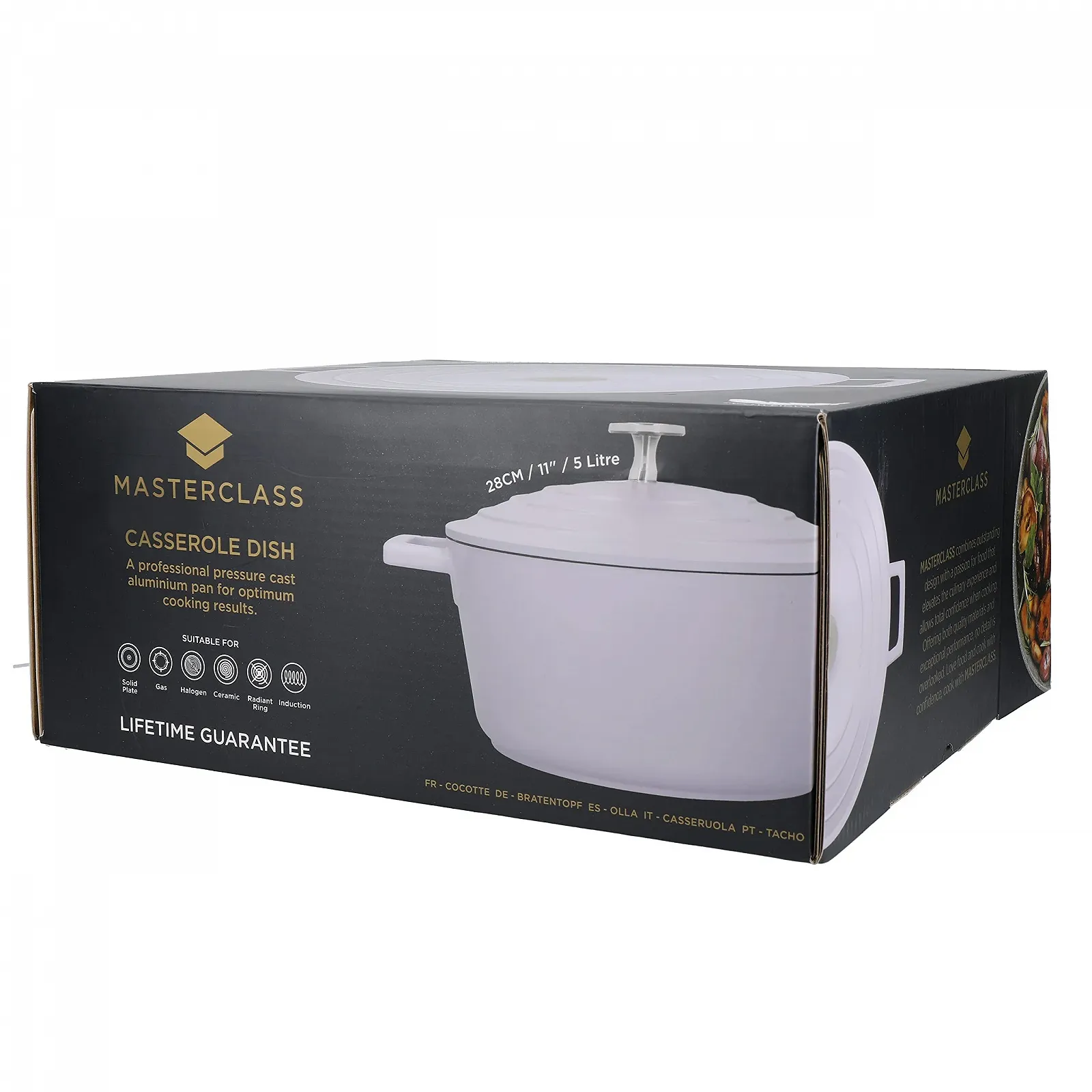 Каструля MasterClass Чавунна кругла з кришкою 4 л Лавандова, фото №11