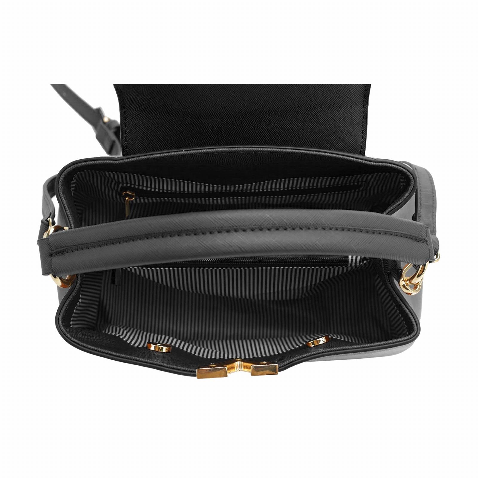 Сумка-саквояж EVVE маленькая, классическая, с верхней ручкой и ремнем через плечо, фото №5